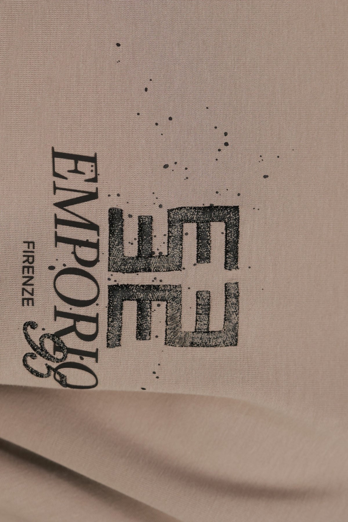 סווטשירט אוברסייז אפור עם הדפס לוגו | Emporio Valentini