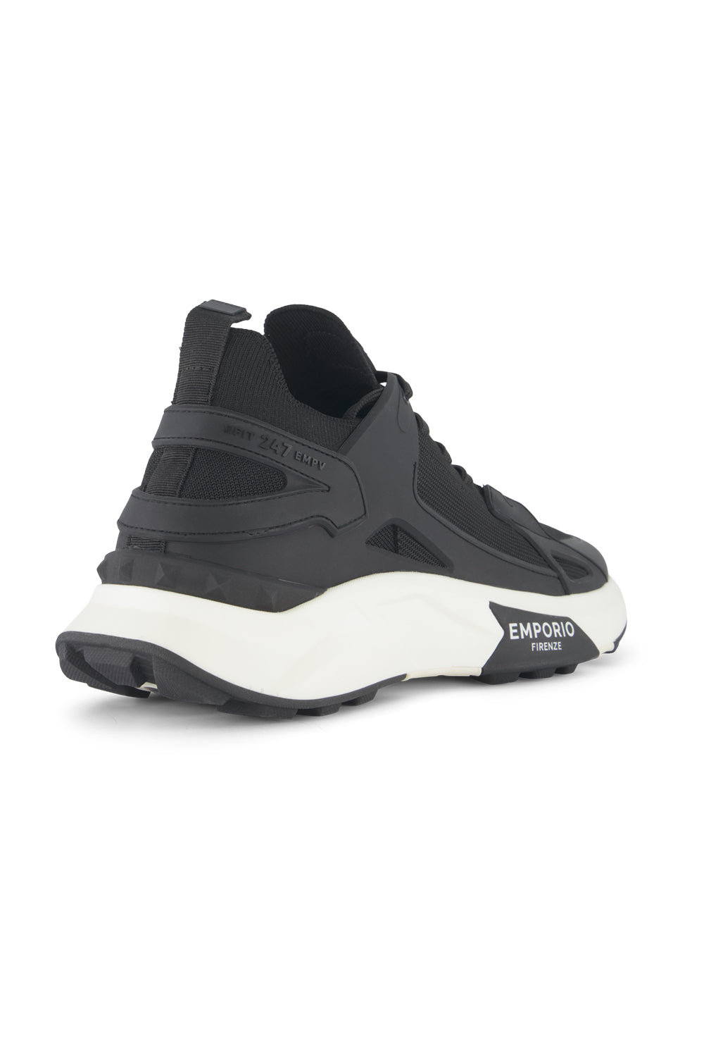 Black sneakers with logo