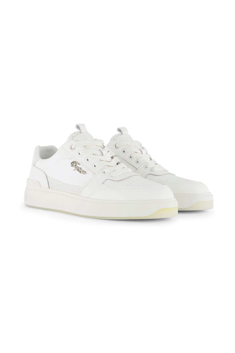 Flat white sneakers