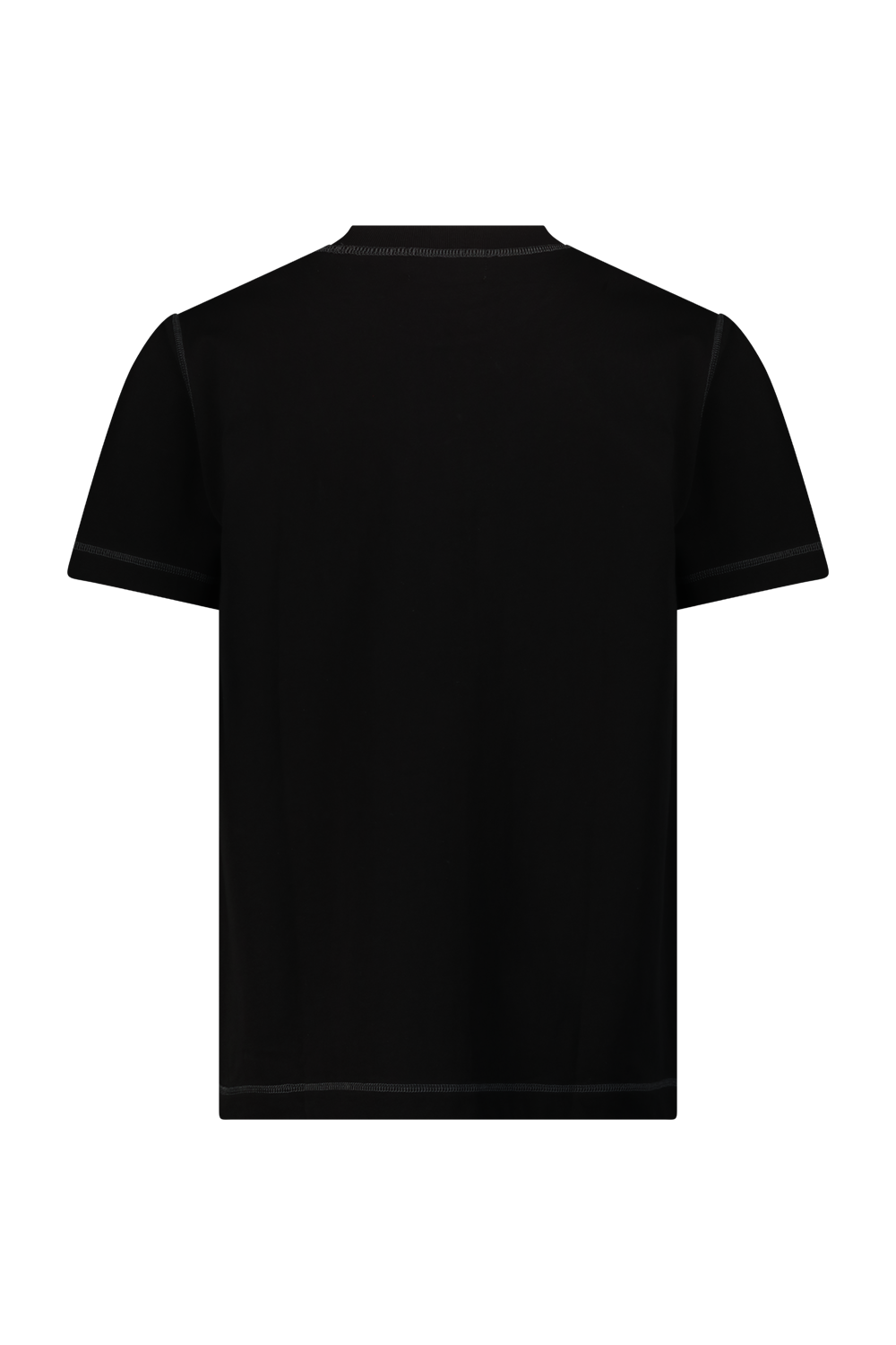 Black oversized T-shirt with exposed seams