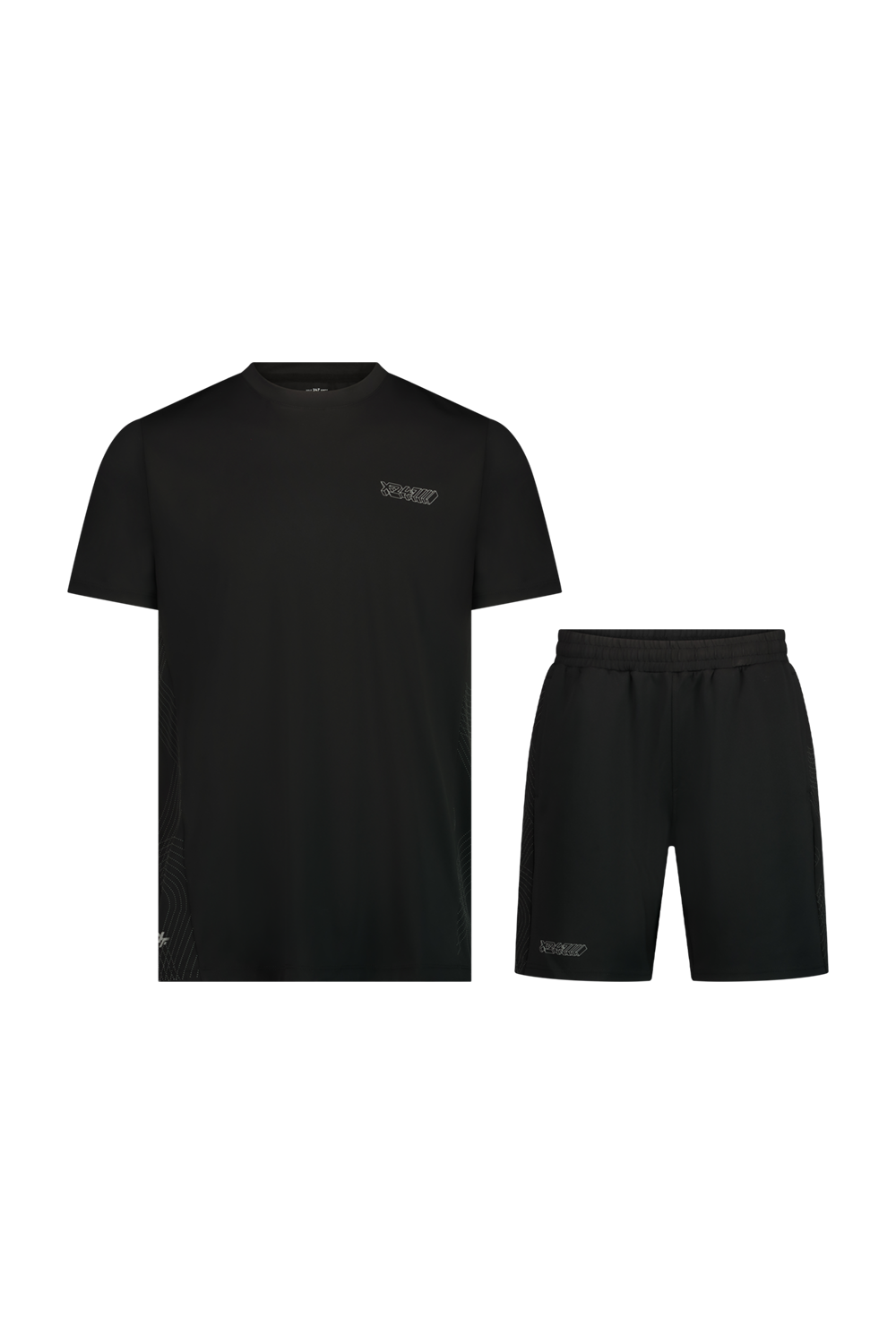 XFIT247 black tracksuit with geometric graphics on the back - DFSSS2506M