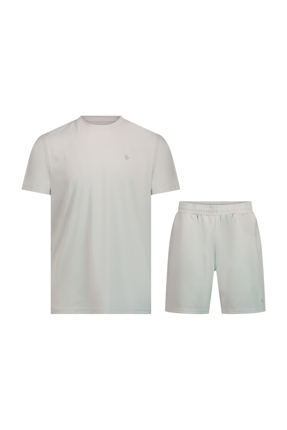 חליפת ספורט קצרה XFIT247 בצבע אפור