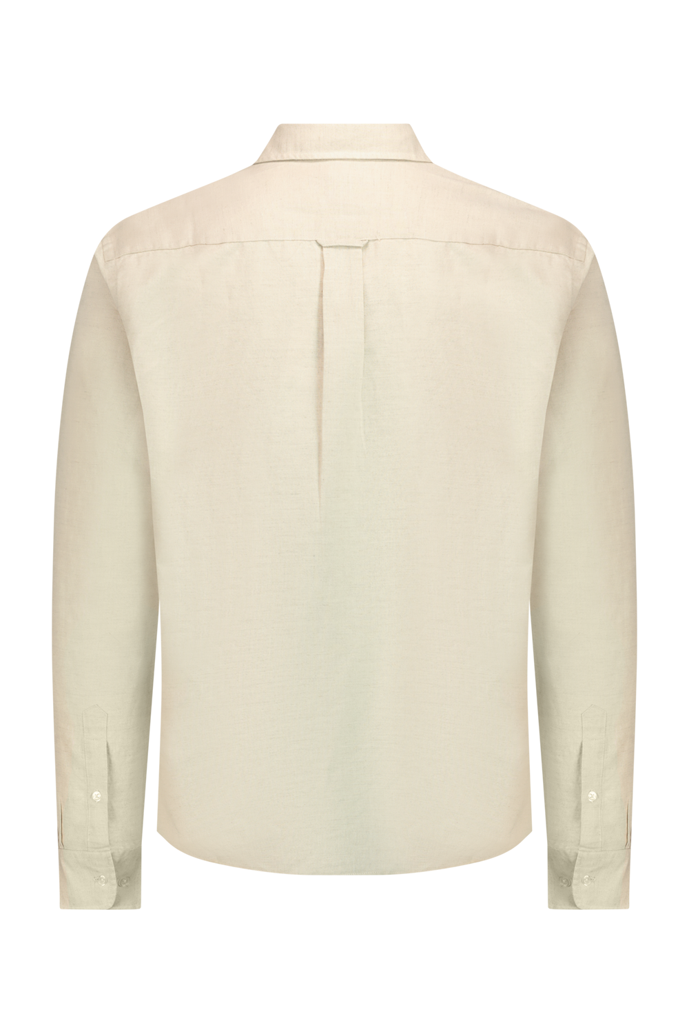 Beige button-down linen shirt