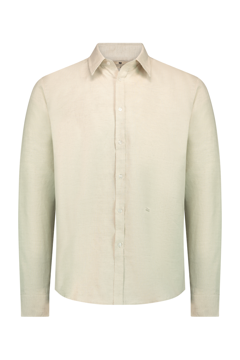 Beige button-down linen shirt