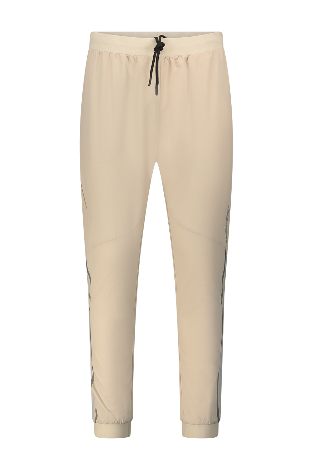 Stone-tone nylon running pants with XFIT print