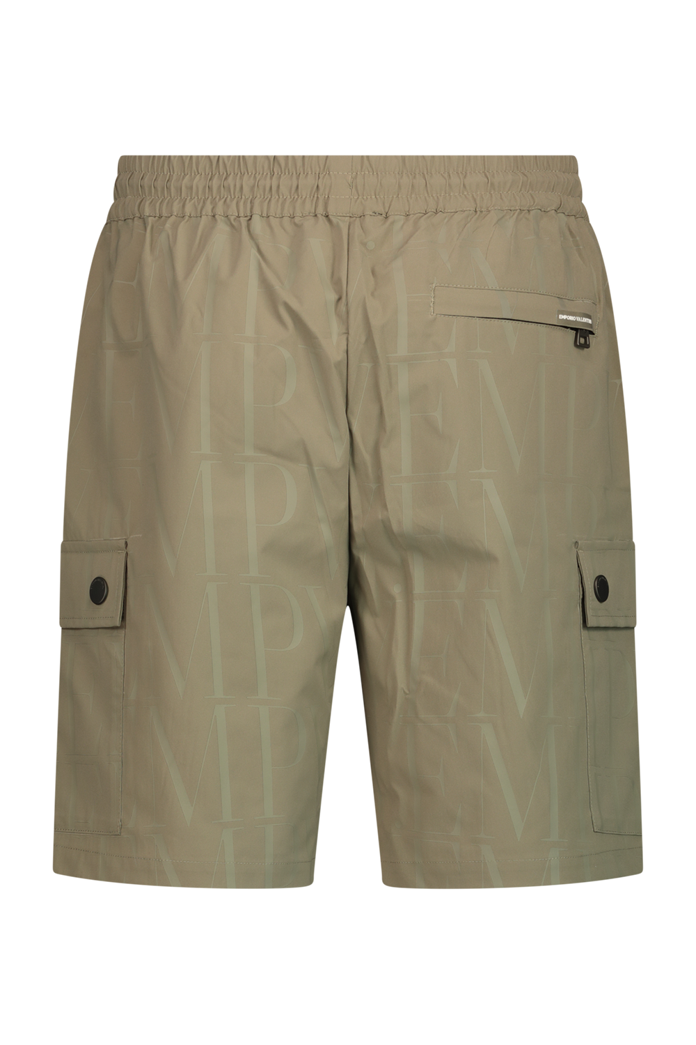 Khaki nylon short cargo pants
