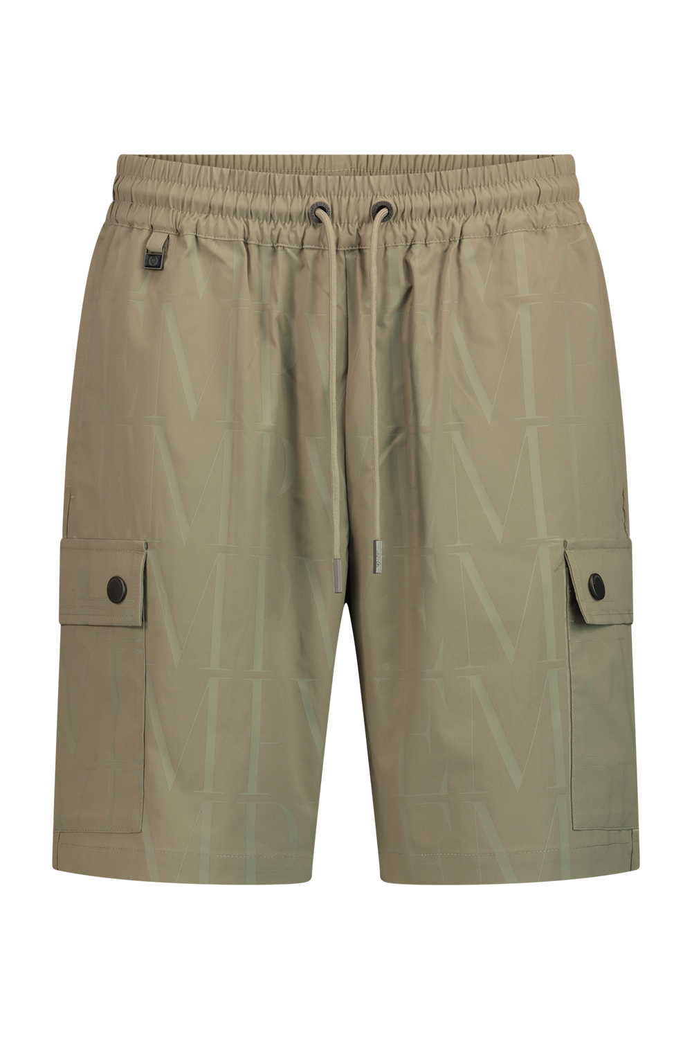 Khaki nylon short cargo pants
