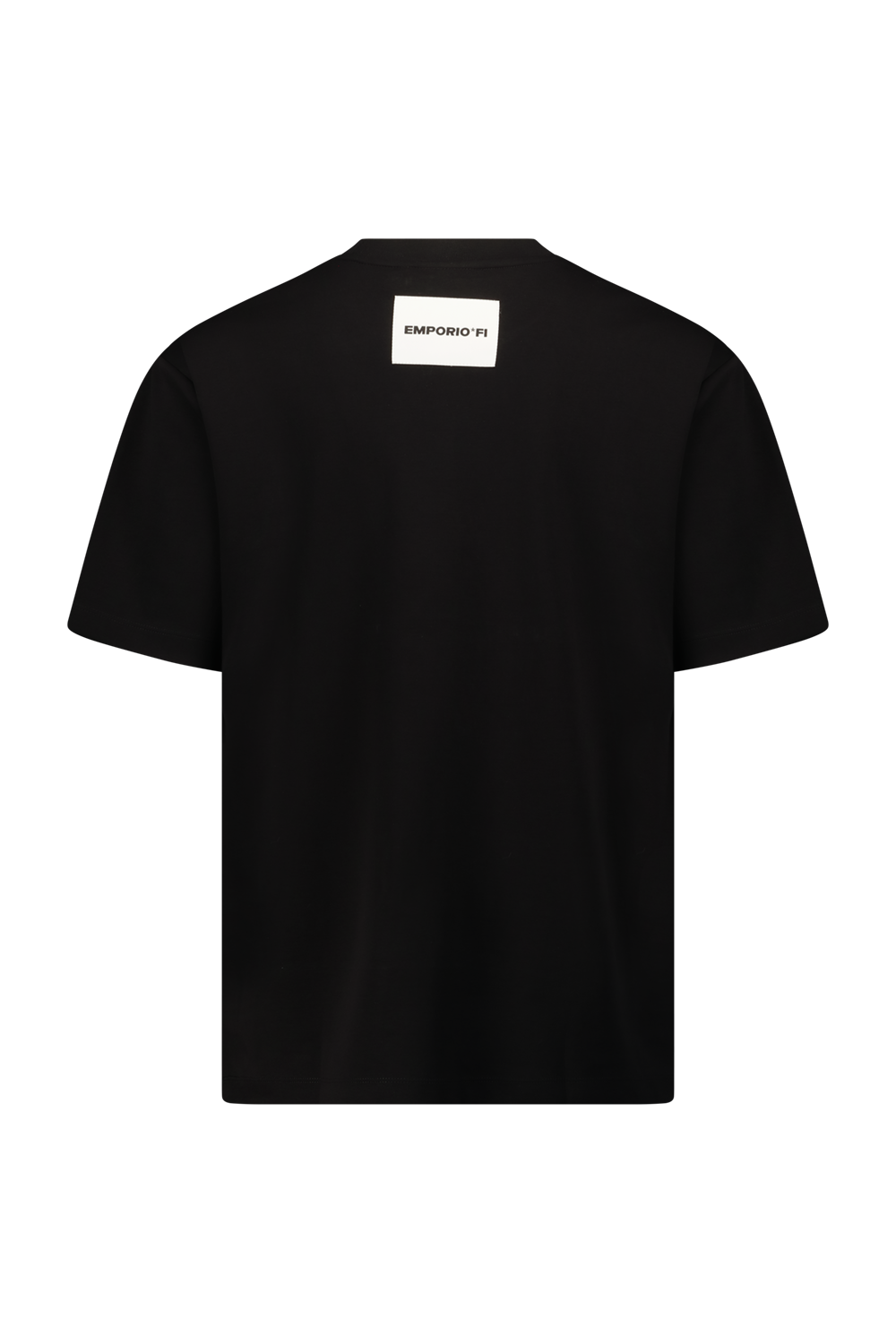 Black oversized T-shirt with VALENTINI print in white