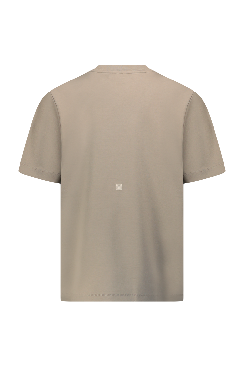 Oversized T-shirt in concrete gray with "EMPORIO" front logo and a smaller back logo