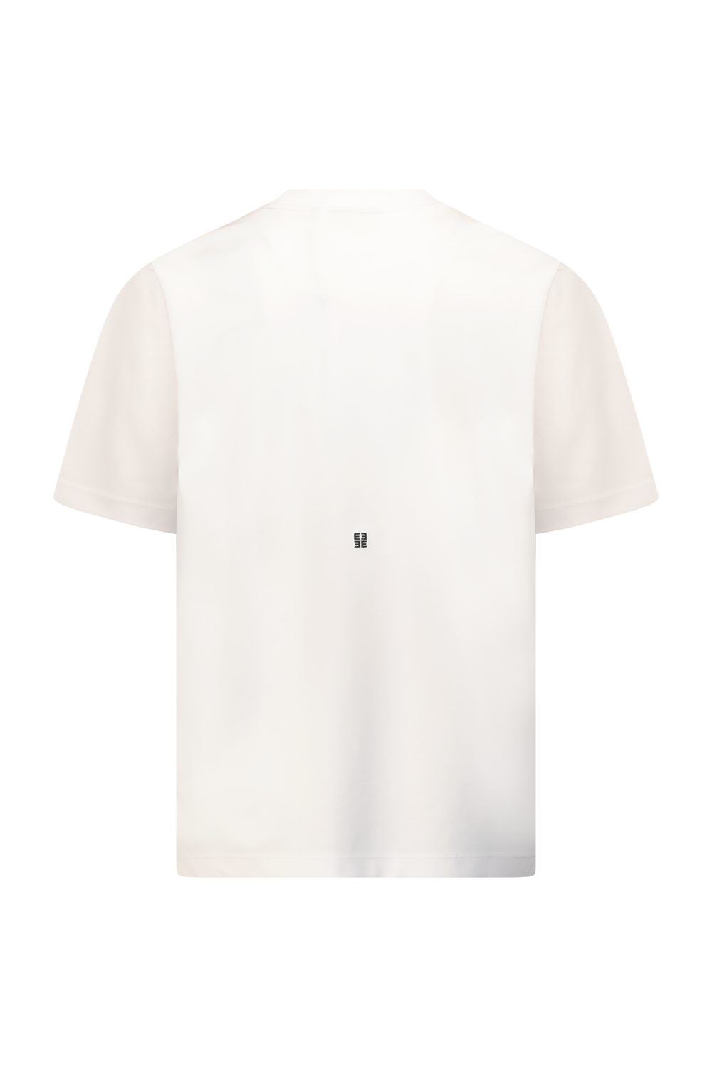 Oversized white T-shirt with "EMPORIO" front logo and a smaller back logo