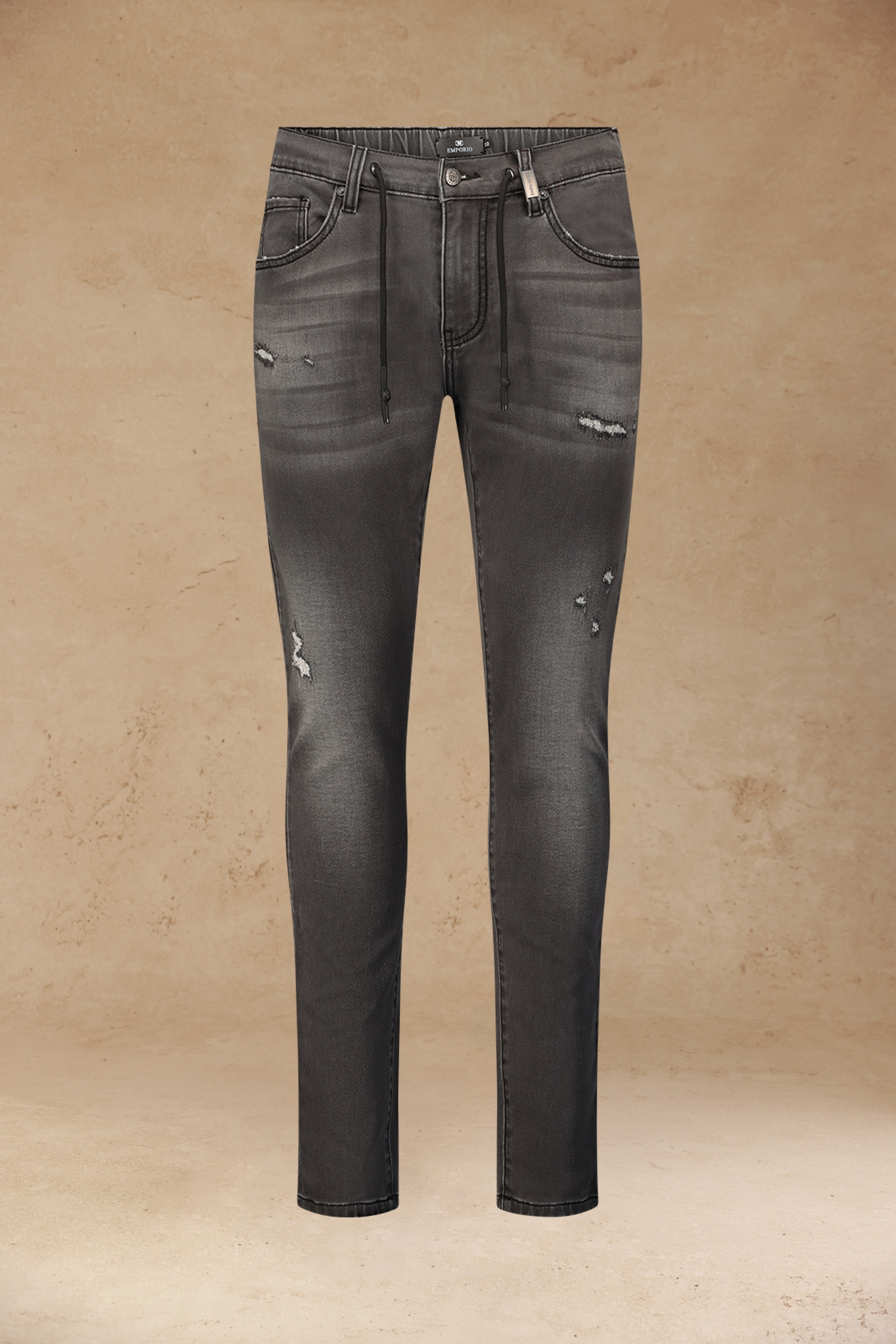 ג׳ינס אפור עם קרעים עדינים